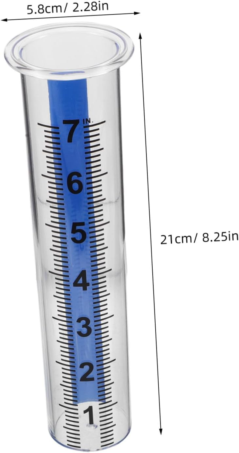 4PCS Outdoor Rain Gauge Tubes Transparent Plastic Replacement Measuring Tools for Garden with Windproof Design and High Optical Clarity image number 6