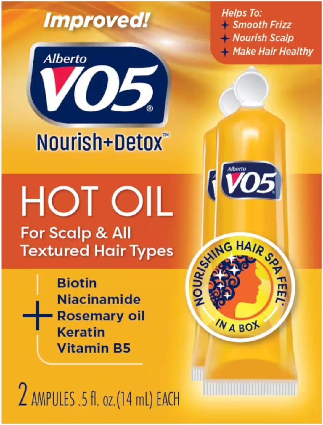Vo5 Hot Oil Therapy Treatment 2 Count 0.5 Ounce (14Ml) (6 Pack) image number 1