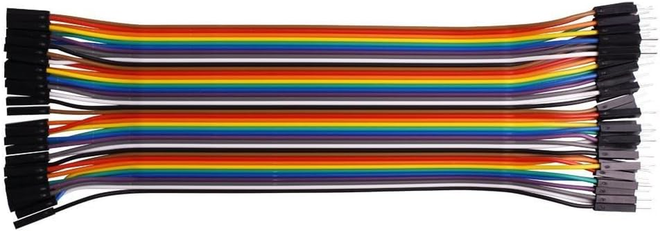 BIGTEDDY 40Pcs Dupont Cable 20Cm Jumper Wire for 2.54Mm Spacing Pin Headers, Multicolor, Copper, 40 Wires, Compatible with Devices with 2.54Mm Spacing Pin Headers image number 3
