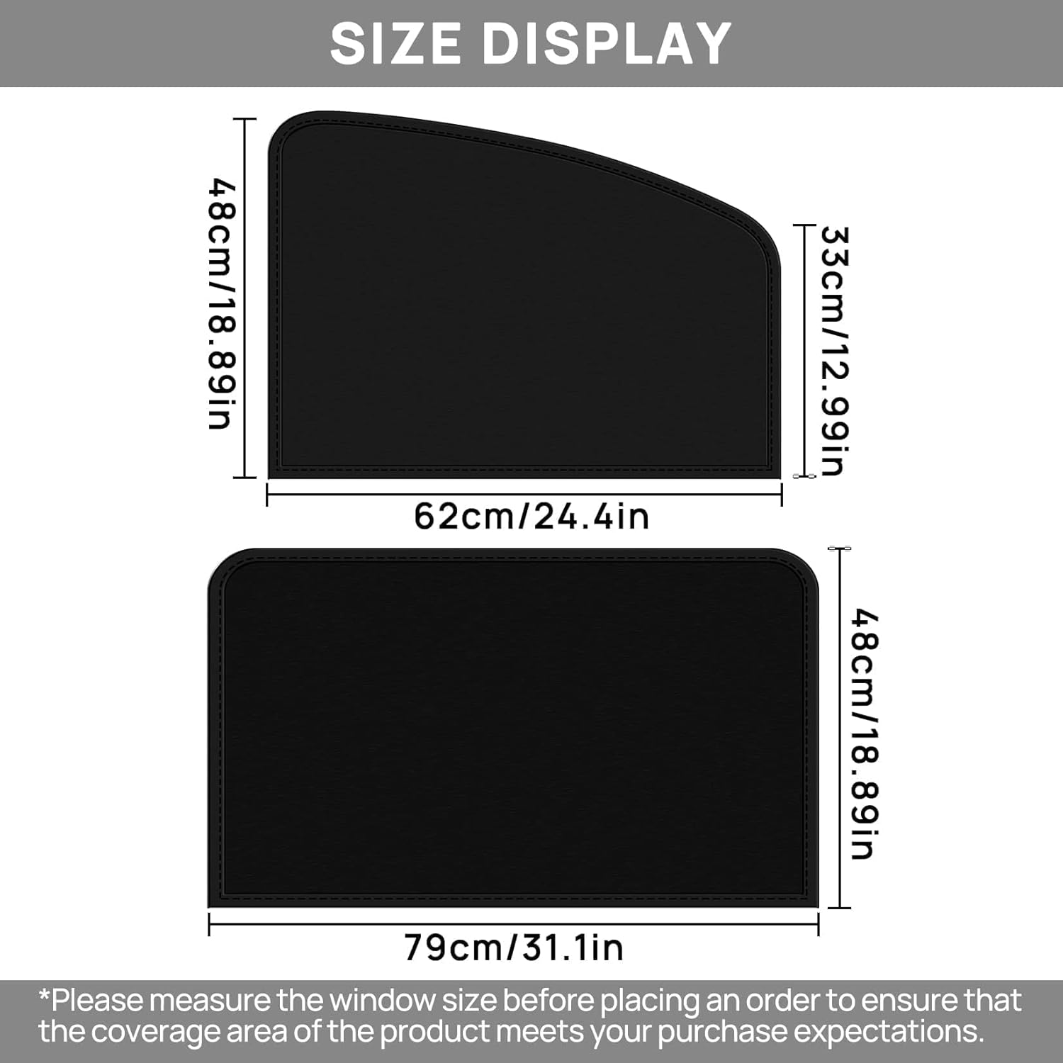 Psler Universal Side Window Sun Shade Magnetic Privacy Blinds Car Blackout Curtain 4PCS for Camping Sleeping Baby Kids image number 5