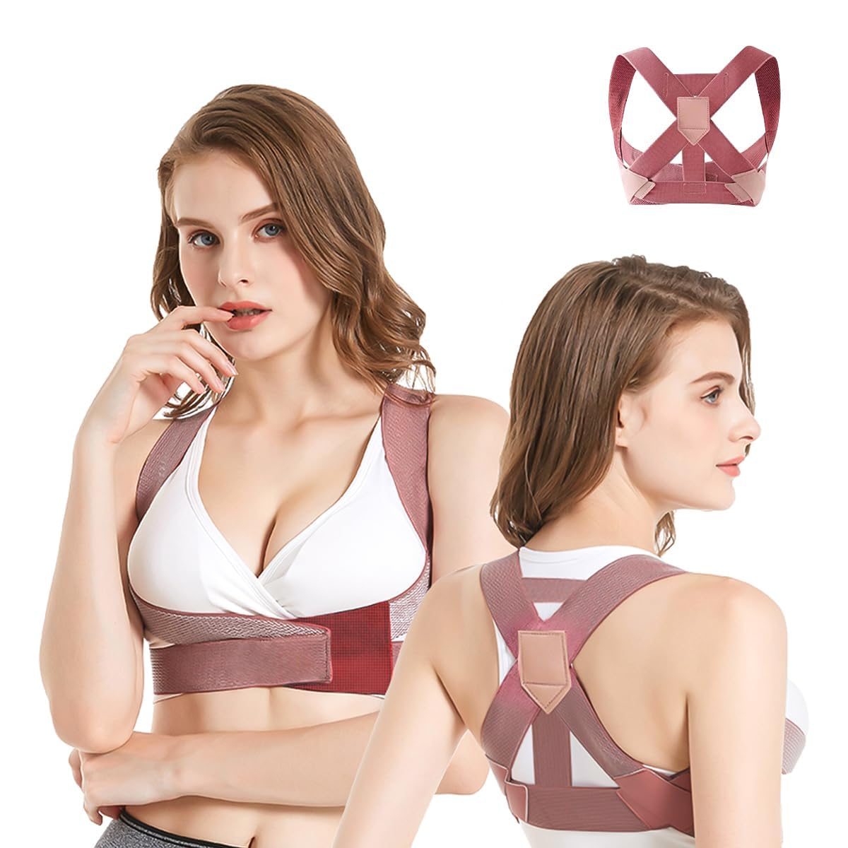 Back Brace Posture Corrector for Women, Shoulder Straightener, Adjustable Full Back Support, Upper and Lower Back Pain Relief - Scoliosis, Hunchback, Hump, Thoracic, Spine Corrector, L image number 6