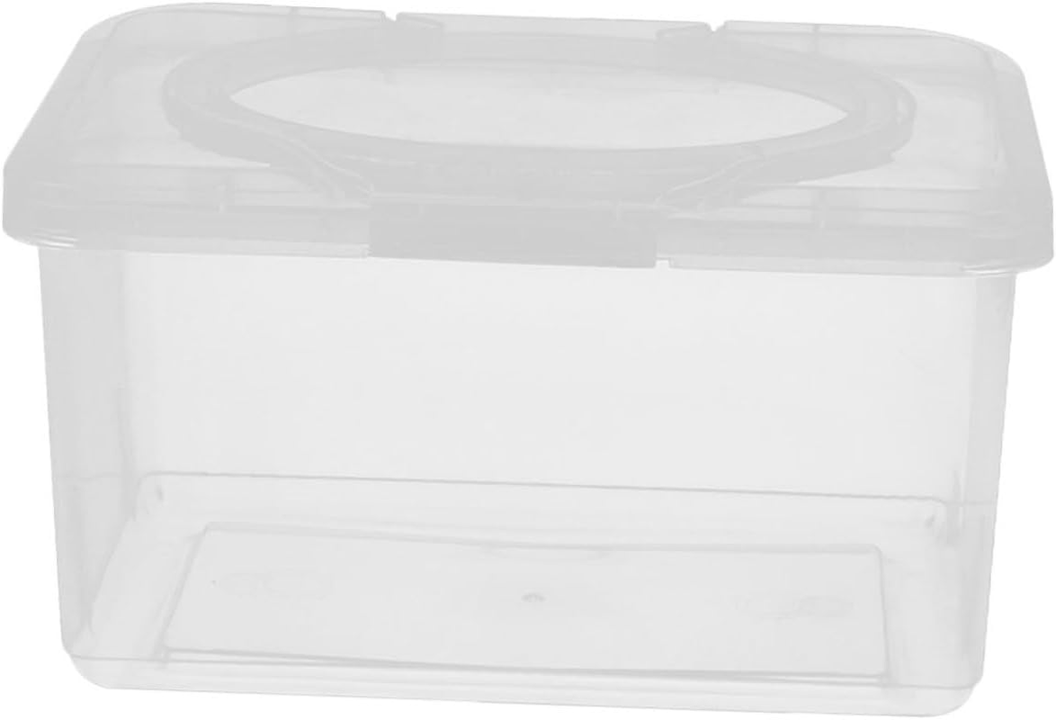 Reusable Wipe Dispenser with Dustproof Cover Weighted Non Slip Wipes Container for Nursery and Home Bathroom Wide Mouth Refillable Case Storage and Easy Access Transparent Lid