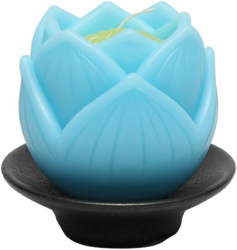 Tokai Wax Lotus Shaped Candle Light Pot Lotus Fixture Included, White 142-01WH