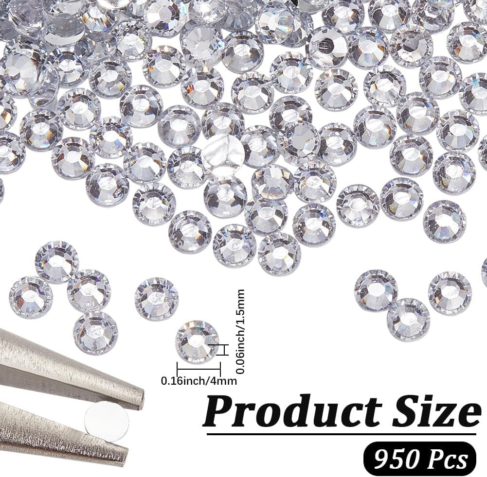 CABODYALS 4750Pcs 4MM Clear Resin Rhinestones Bulk Bedazzling Half round Flatback Glue Fix Crystals Flat Back Rhinestone Gems Charms Stone Nail Decoration for Diy Craft Clothe Bag Shoes Wedding Decor image number 2