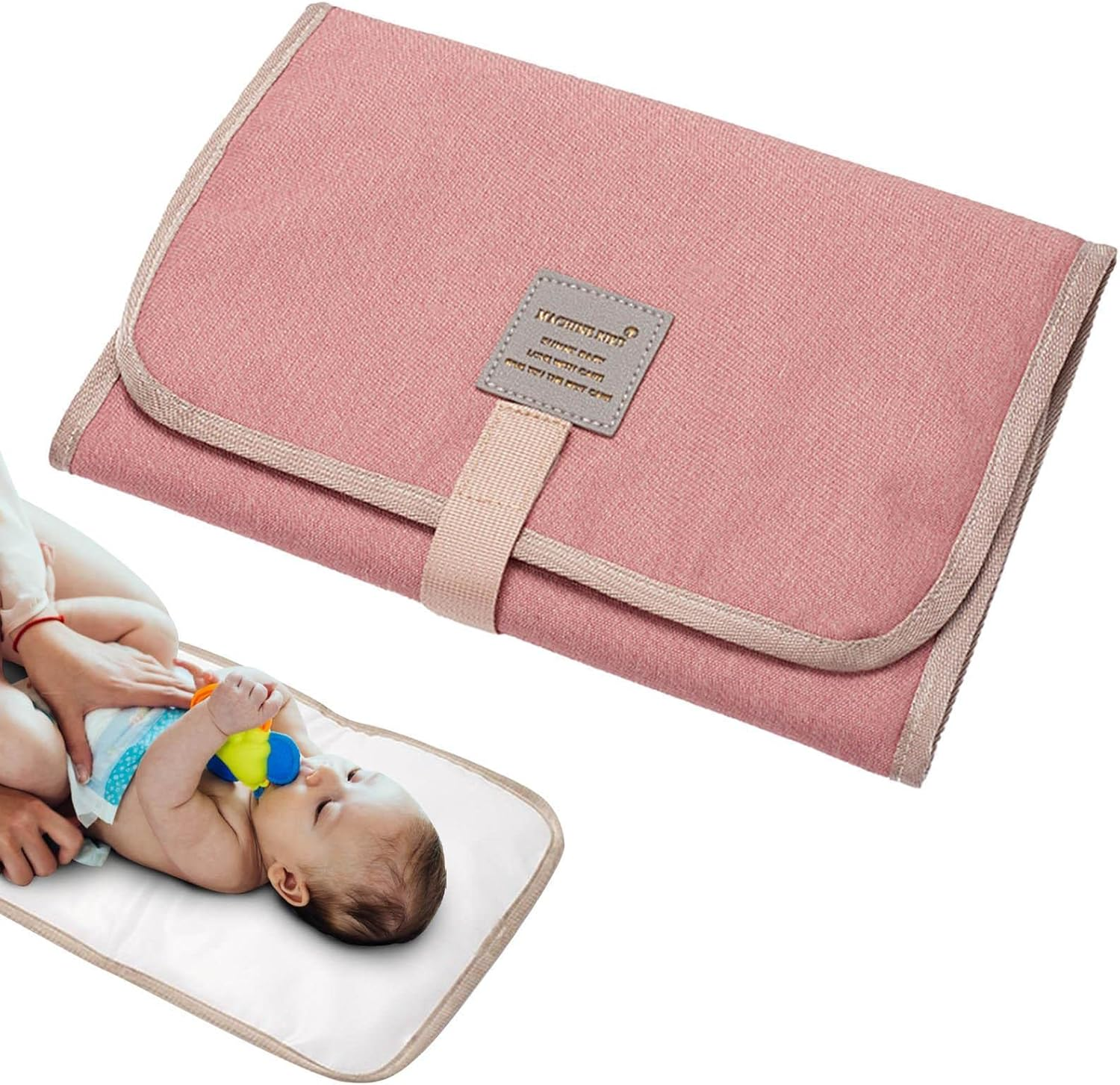 Fold Changing Pillow - Comfortable Ride Baby Changing, Waterproof Nappy Change, Portable Nappy Pad Mat, Children'S Accessories with Magic Stickers for Trips Travel Travel Travel