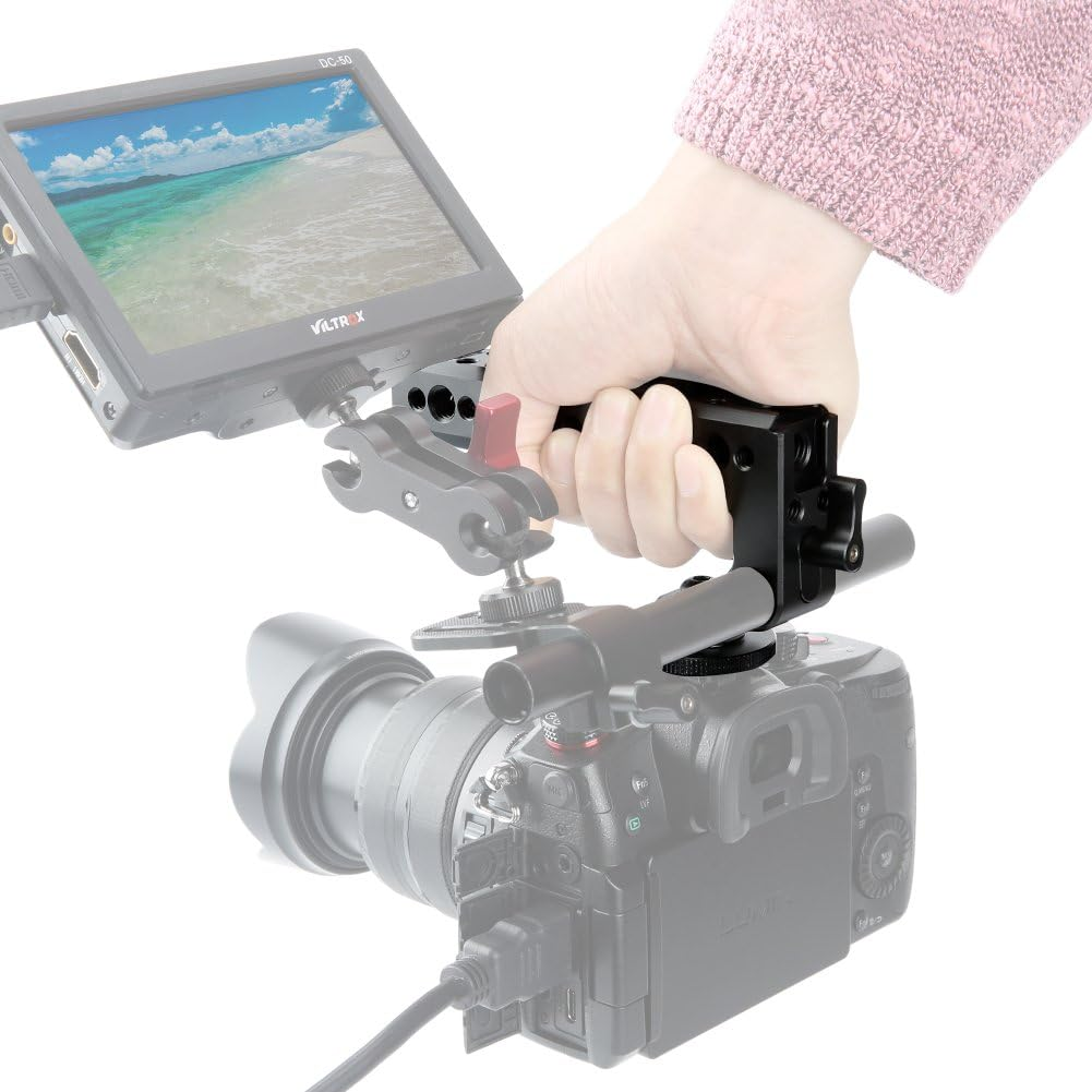 NICEYRIG Camera Hot Shoe Top Cheese Handle with Mounting Points for DSLR Camera Applicable LED Light Monitor Microphone Mounts image number 3