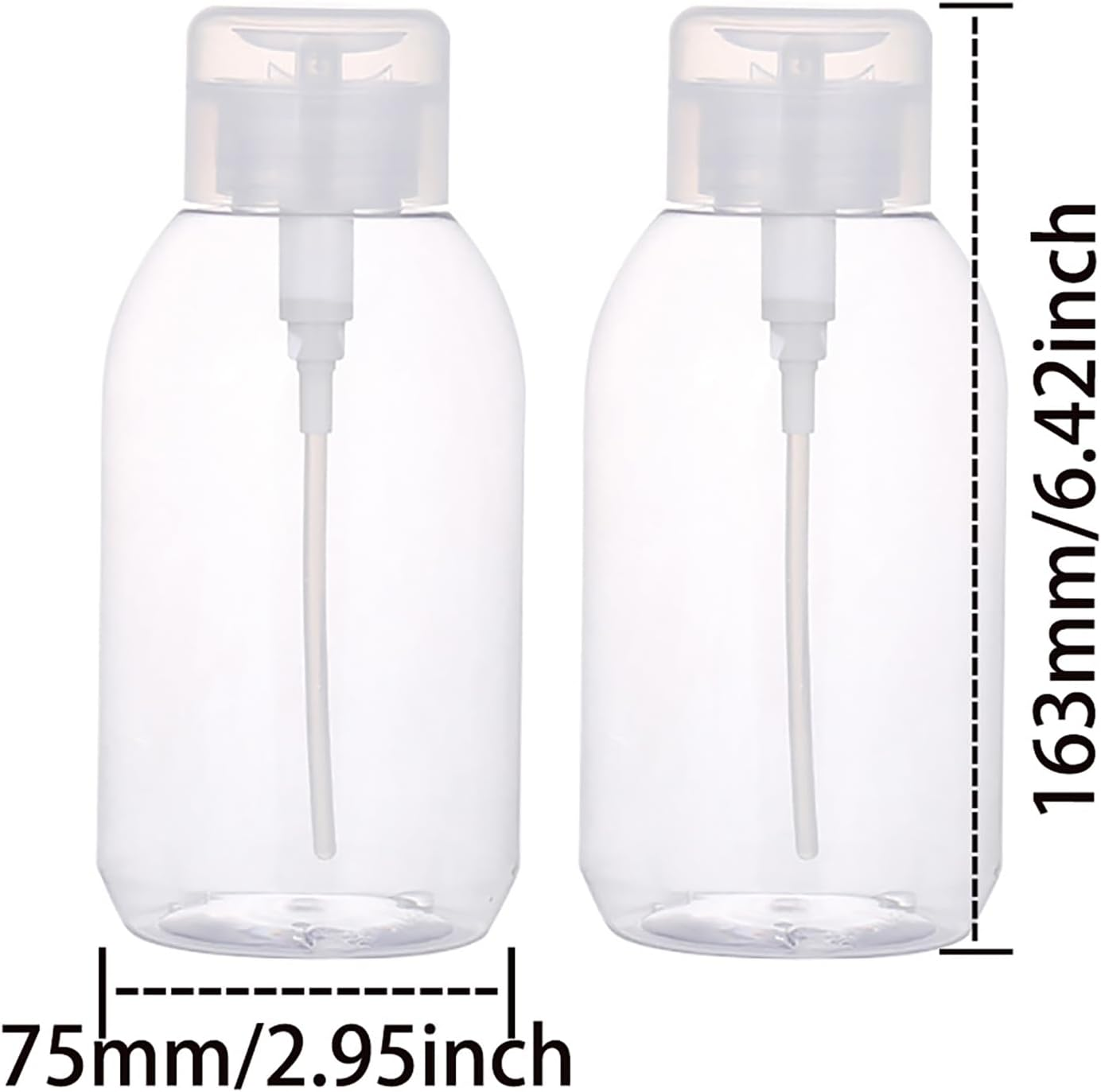 1 Pcs 500Ml Makeup Remover Pump Bottle Push down Pump Dispenser Alcohol Acetone Pump Container for Nail Polish Facial Toner image number 5