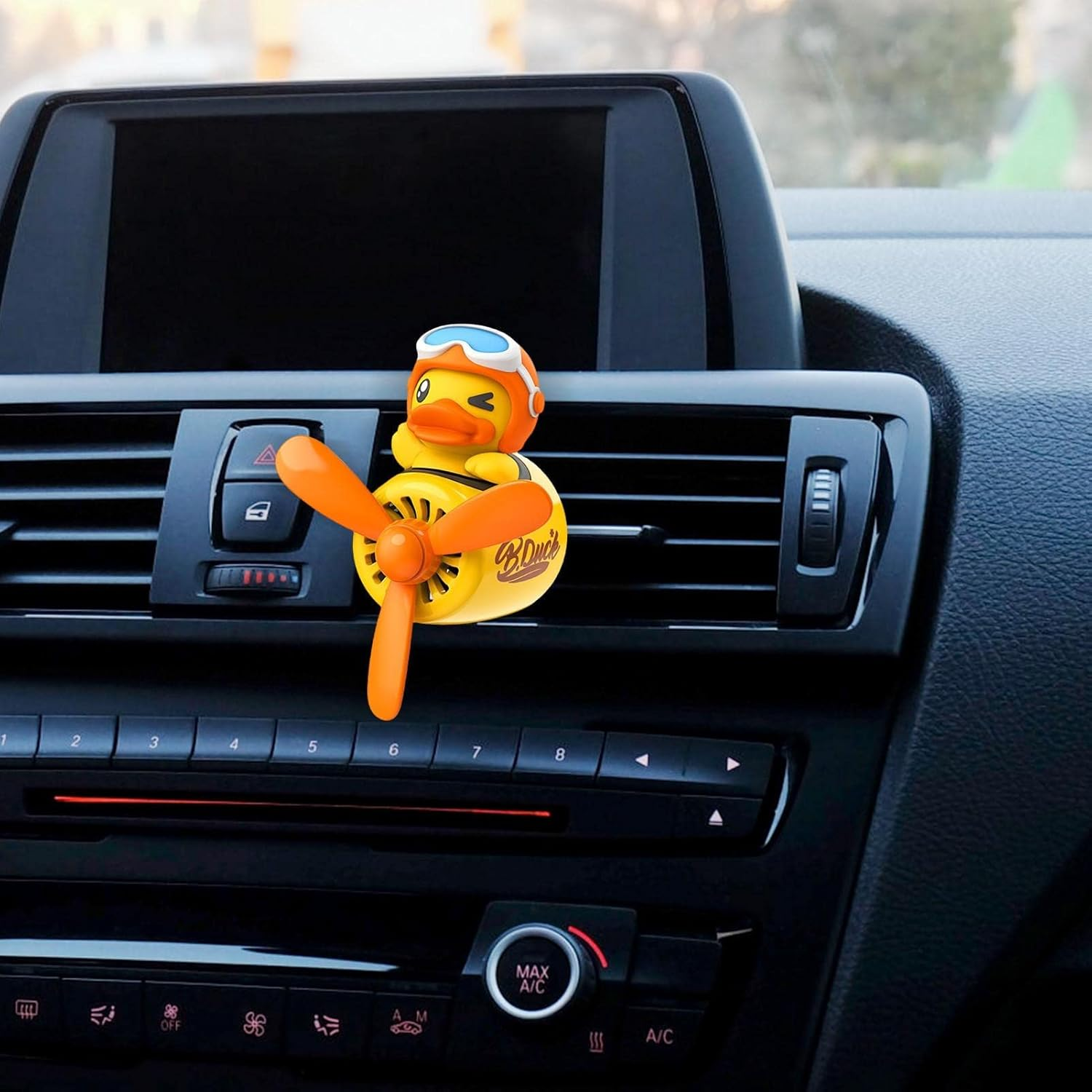 Qzjijosen Car Air Fresheners,Cute Bear Pilot Car Diffuser Rotating Propeller Air Outlet Vent Fresheners,Aromatherapy Ornament Car Accessories (Yellow Style) 1.0 Count - Pink image number 4