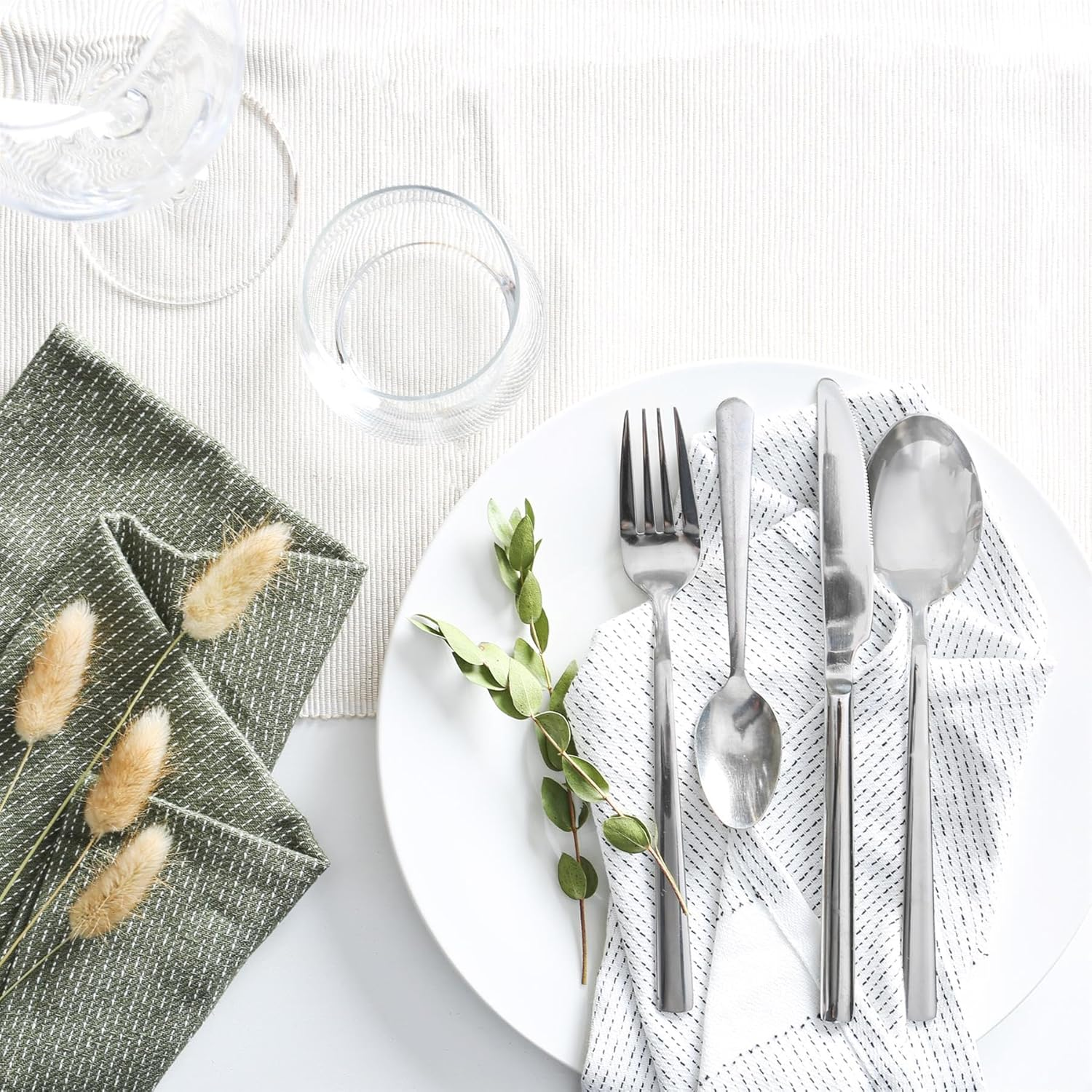 Argon Tableware Tondo Stainless Steel Teaspoons - 14Cm - Pack of 6 - Silver Tea Spoons High Polished Metal Dishwasher Safe 6-Piece Tea Coffee Sugar Cutlery Set image number 3