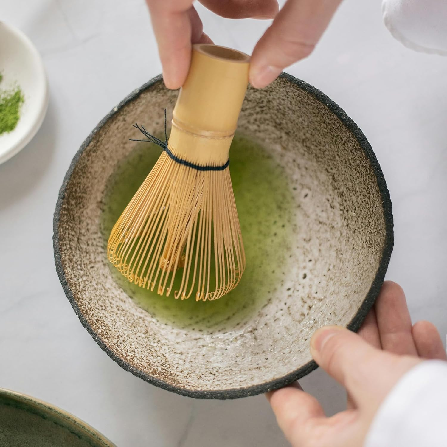 3PCS Matcha Tea Whisk Set, Tea Steeper Stirring Matcha Kits, Handmade Matcha Whisk image number 3