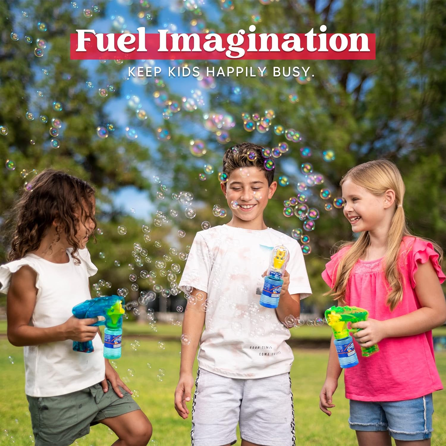 JOYIN 3 Bubble Guns Kit for Bubble Blaster Party Favors, LED Bubble Machine Blaster Party Supplies, Summer Toy, Outdoors Activity, Birthday Gift, Bubble Blower Toy, Easter image number 5