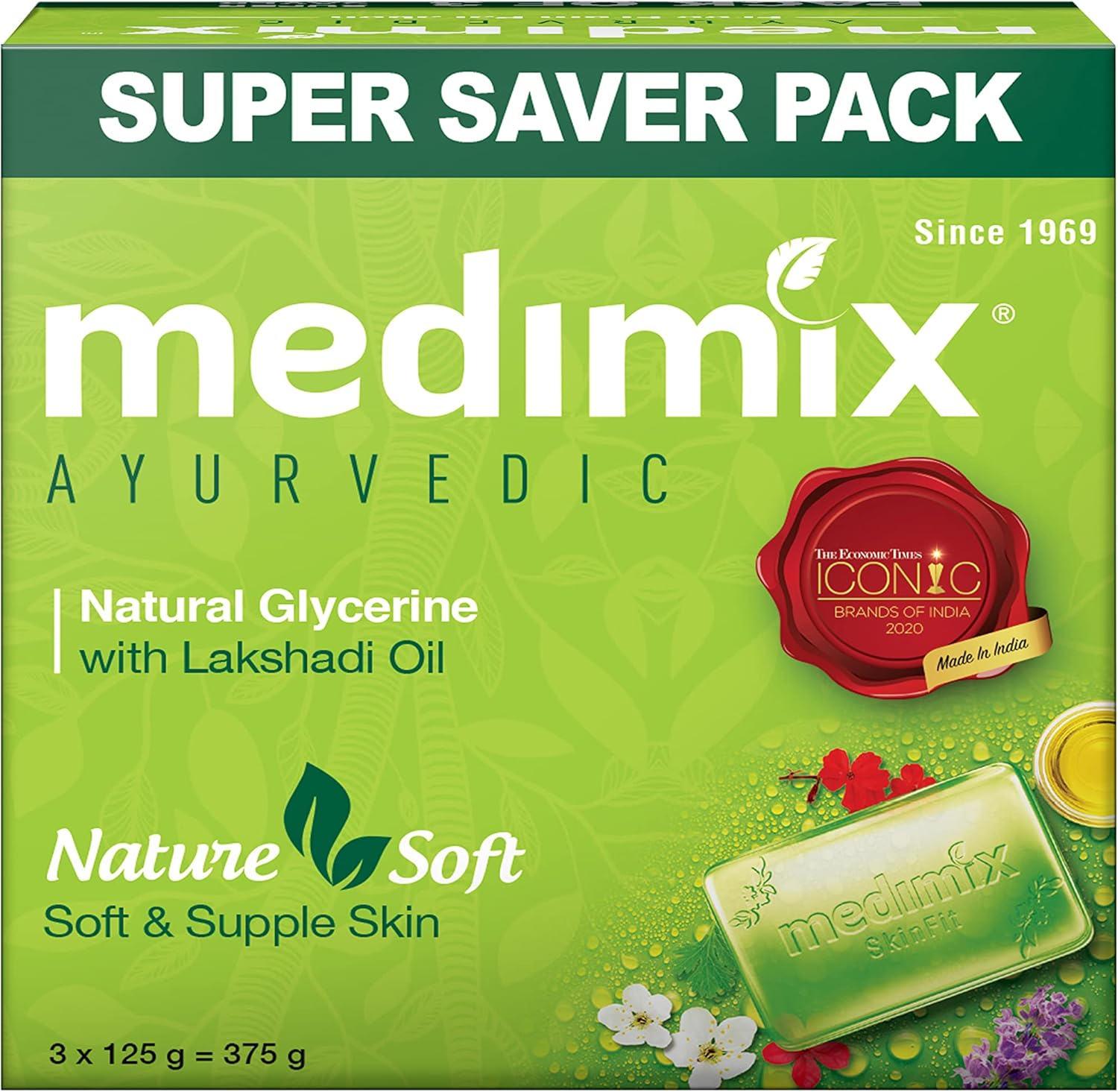 Medimix Ayurvedic Glycerine Soap, 3X125G