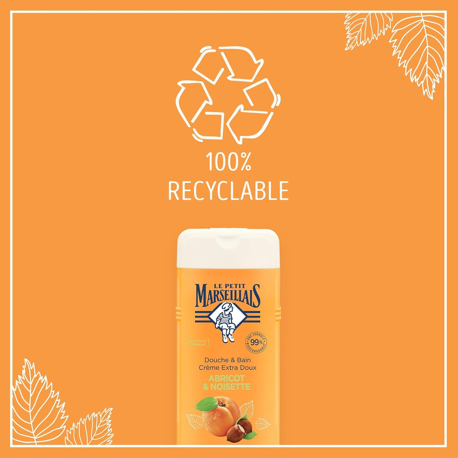 Le Petit Marseillais Extra-Gentle Shower & Bath Cream Apricot & Hazelnut 650Ml image number 4