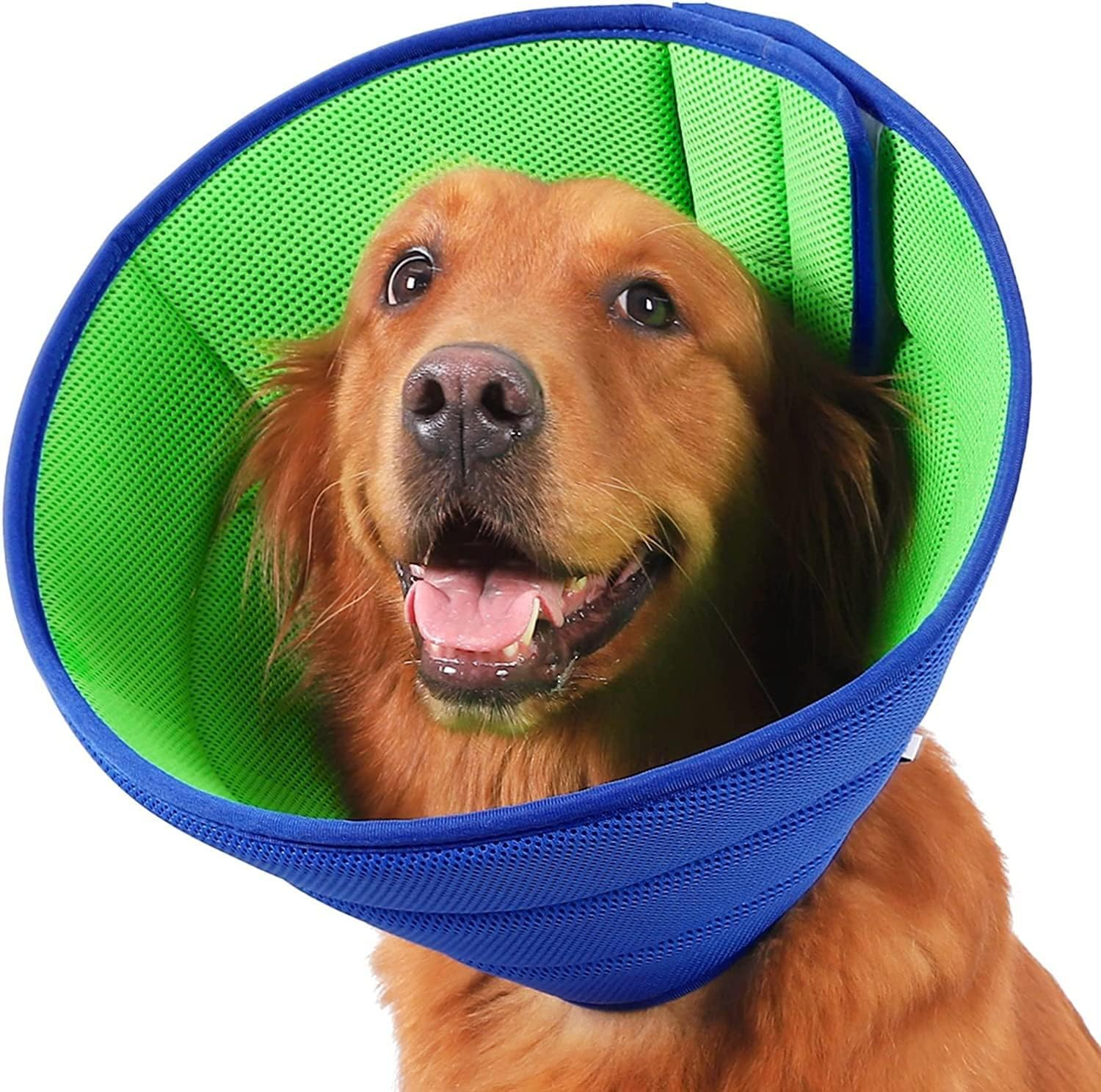 MJIYSGS Dog Cones after Surgery Soft, Adjustable Dog Surgery Collar, Recovery Collars for Dogs, Cat Donut Collar (Blue, Xl(47-53Cm)) image number 5