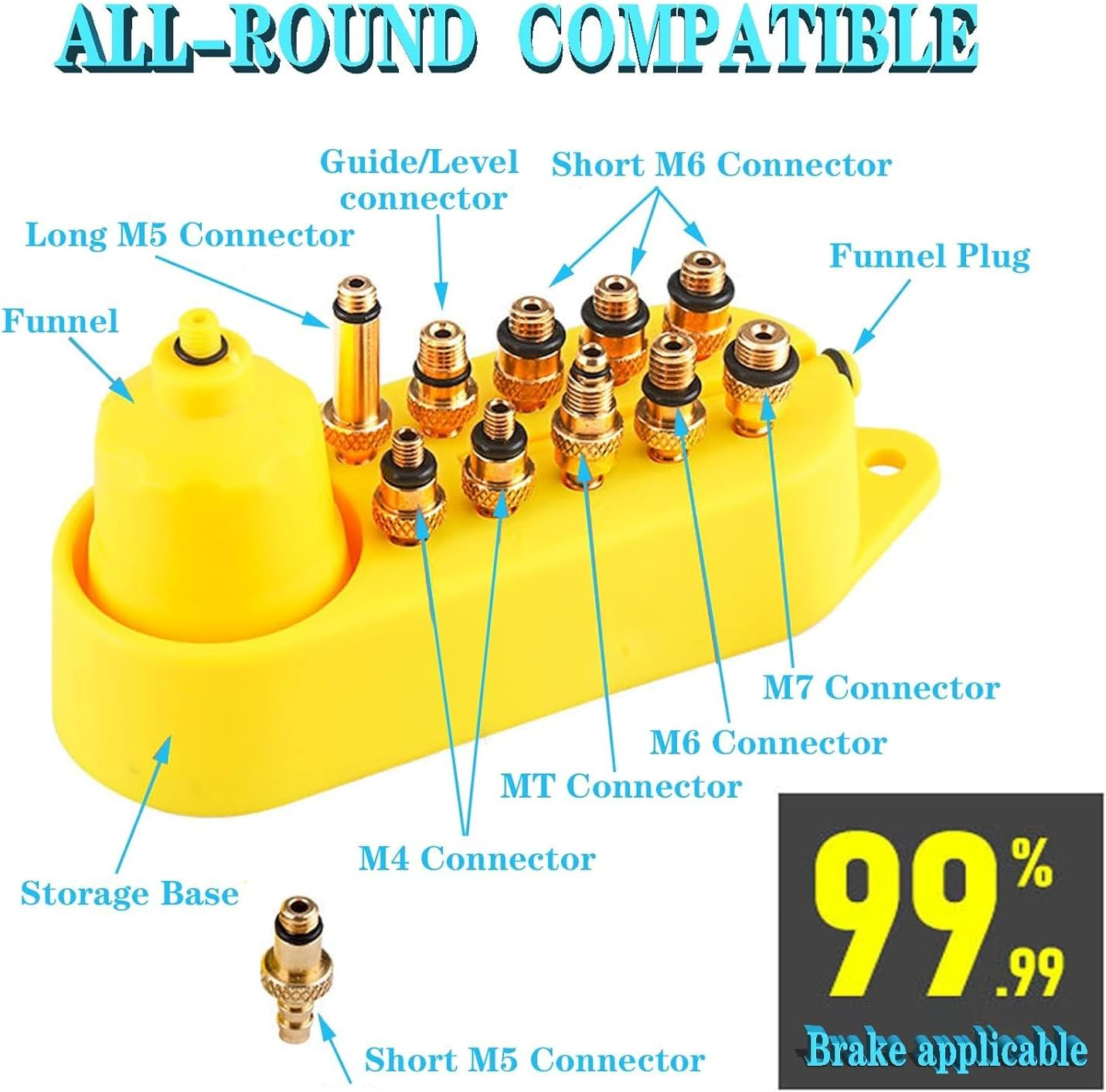 YUENTOEN Hydraulic Bike Bicycle Oil Disc Brake Bleed Kit Tool, Mountain Bike Brake Change Hydraulic Kit for Shimano, Magura, Tektro, Sram Series image number 5