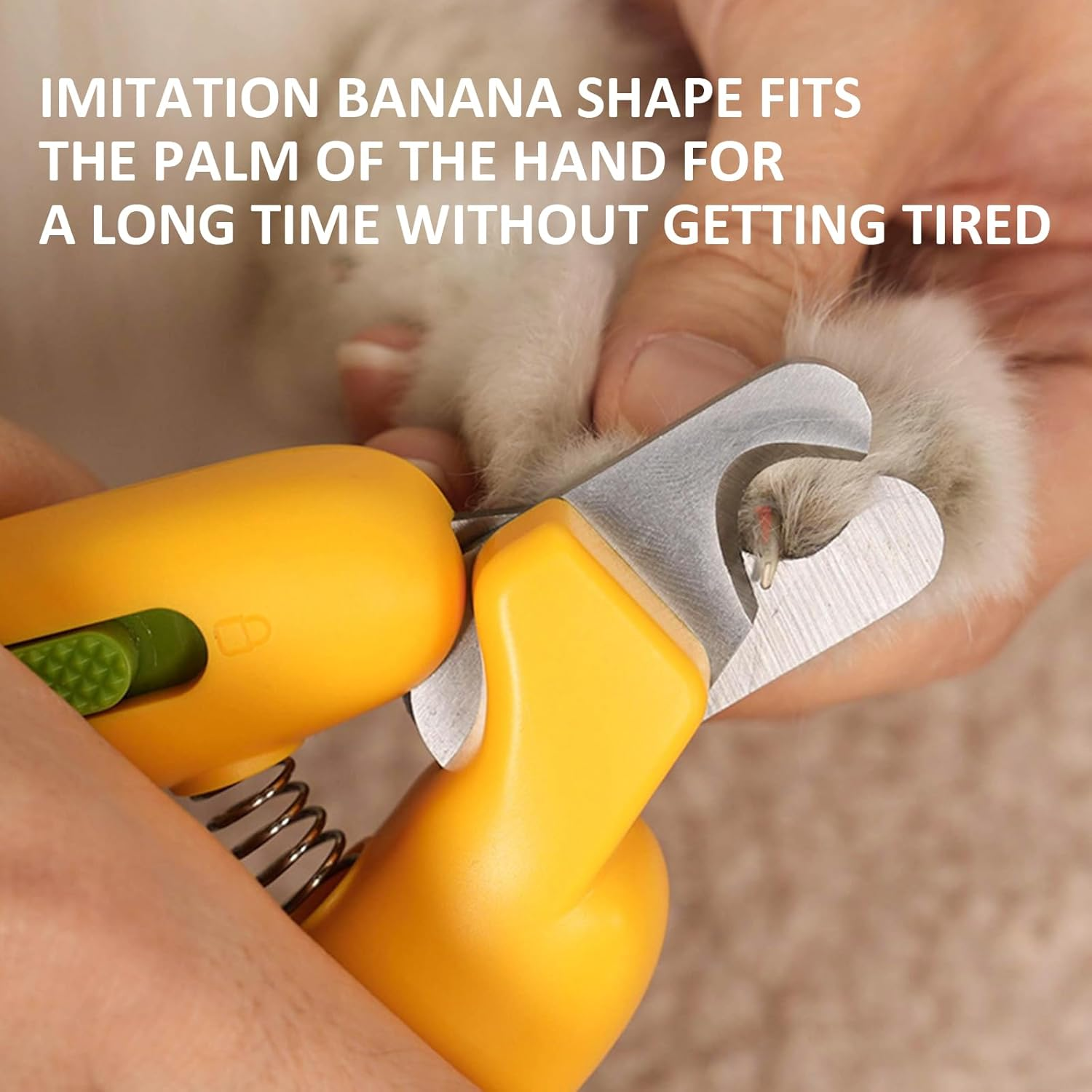 Professional Claw Scissors for Dogs and Cats, Stainless Steel Claw Pliers, Mini Banana Dog Claw Cutter, Claw Scissors with Splash-Proof Protective Device, for Medium and Small Pets Claw Care image number 1