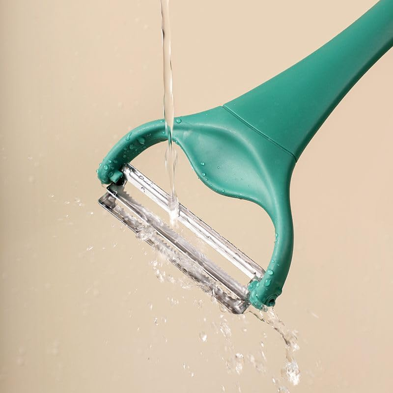 2Pcs Cabbage Peeler, Shredder Vegetable Peeler, Cabbage Shredder, Stainless Steel Sharp Blade, Non-Slip Hand Guard Design, Suitable for Cabbage, Purple Cabbage and Other Vegetables, Dark Green image number 3