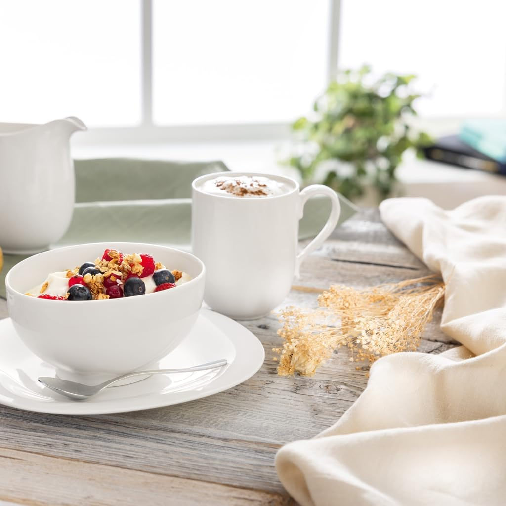 Villeroy & Boch New Cottage Basic Latte Macchiato Cup, 480 Ml, Height: 11 Cm, Premium Porcelain, White, 1 Count (Pack of 1) image number 2