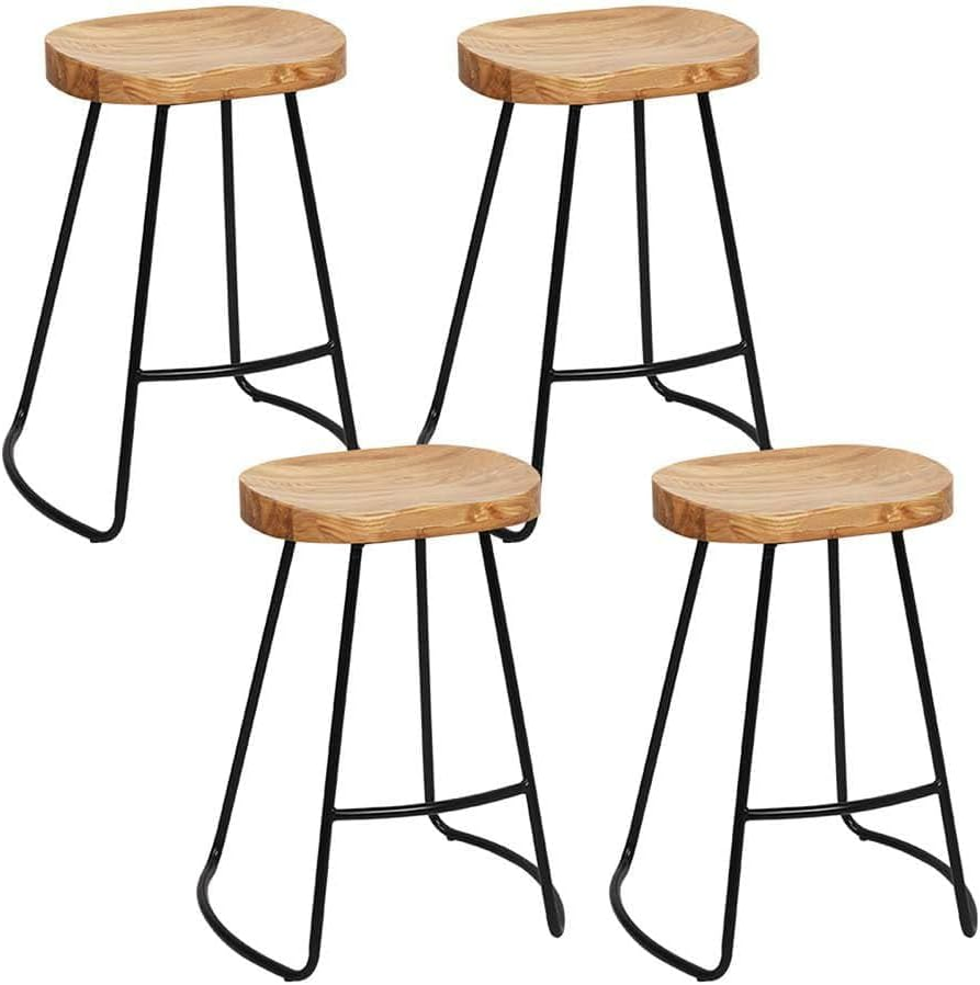 Artiss Bar Stools Stool Set of 2 Kitchen Counter Barstools Dining Chair Vintage