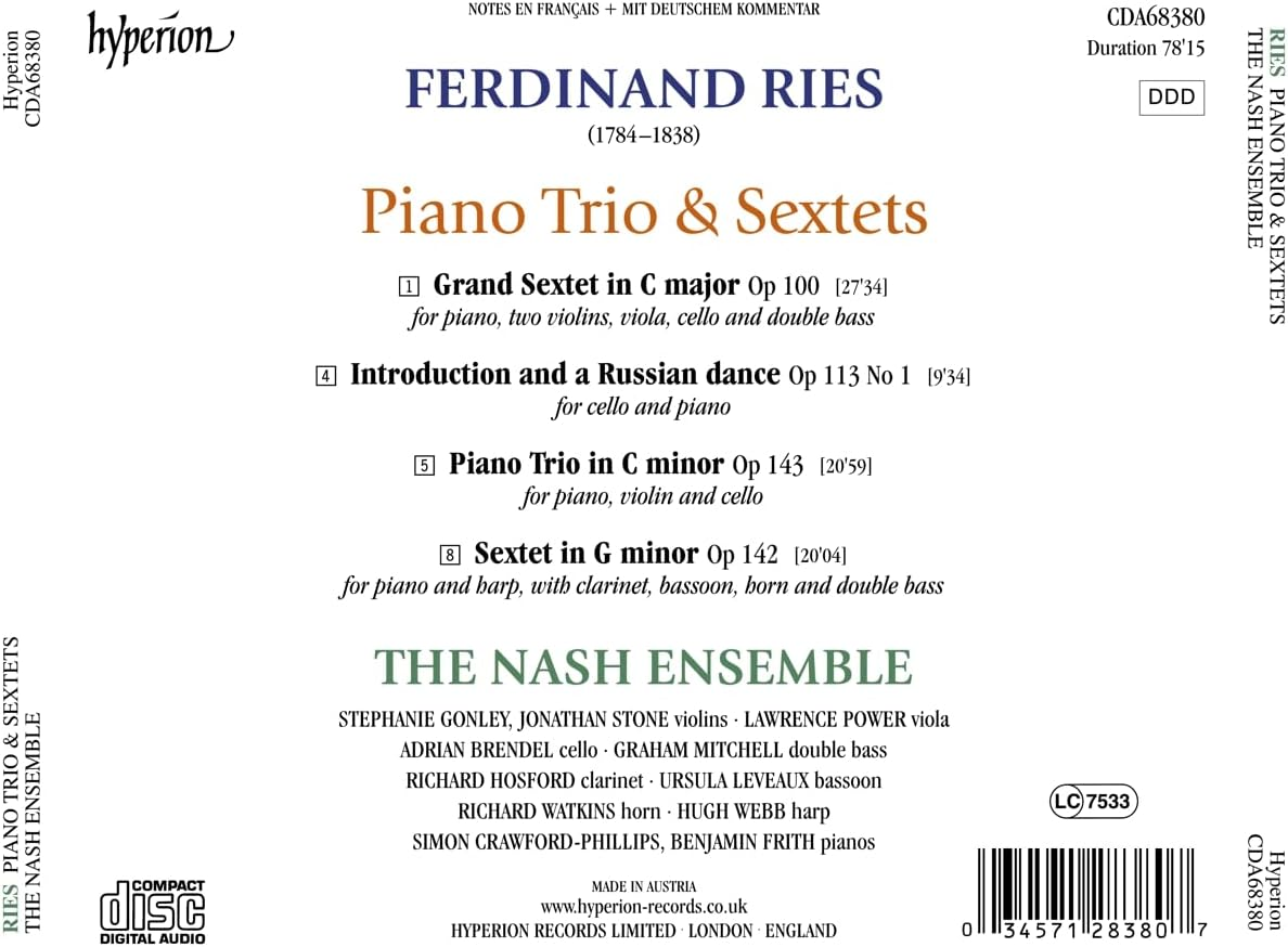 Ries: Piano Trio & Sextets image number 1