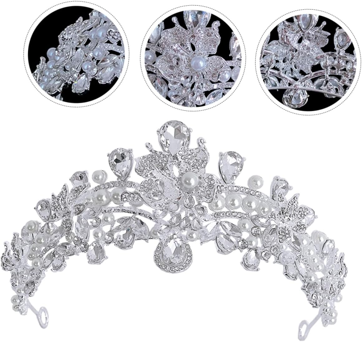 Baluue Wedding for Bride Luxurious Rhinestone Hair Jewelry for Prom and Parties Elegant Accessory for Women for Pageants and Special Occasions