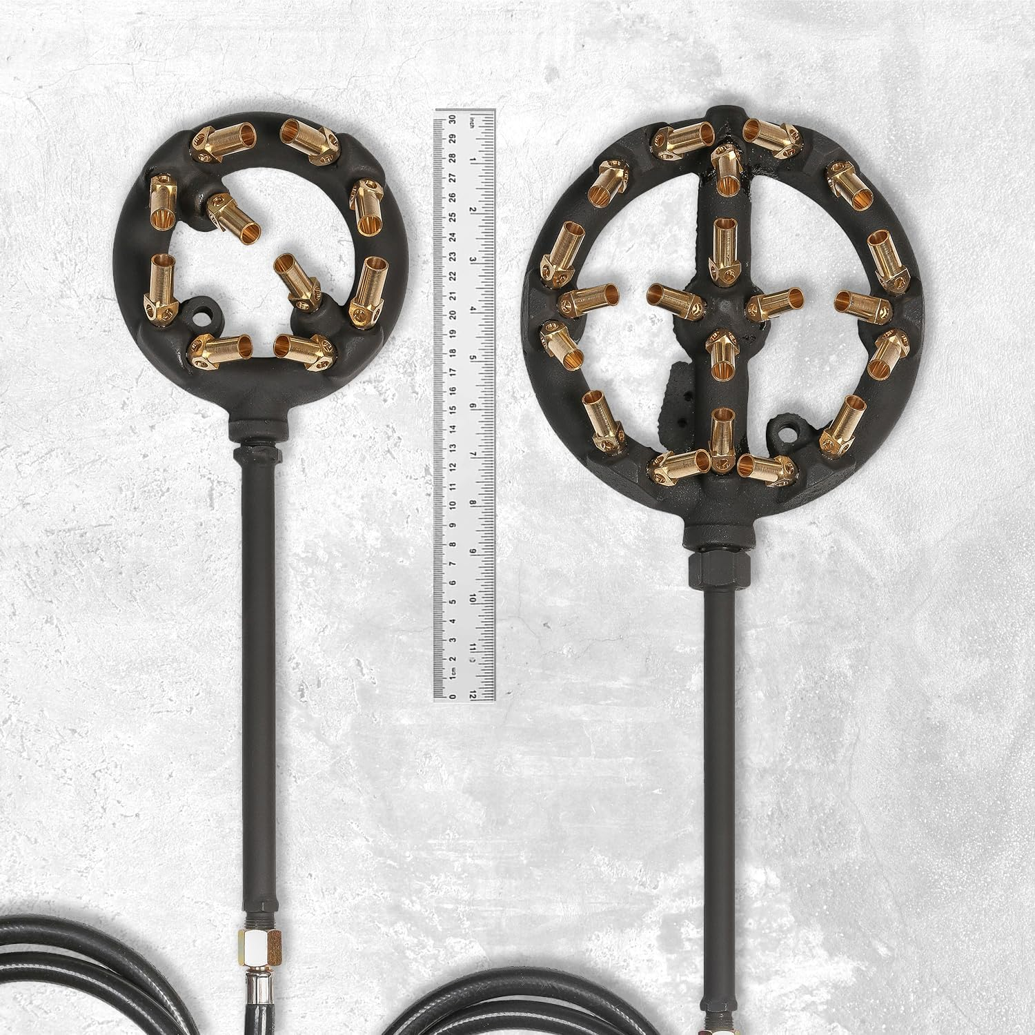 Concord Cast Iron Jet Burner Single Propane Outdoor Burner Head Assembly with Brass Flame Tips (Jet 20) image number 1