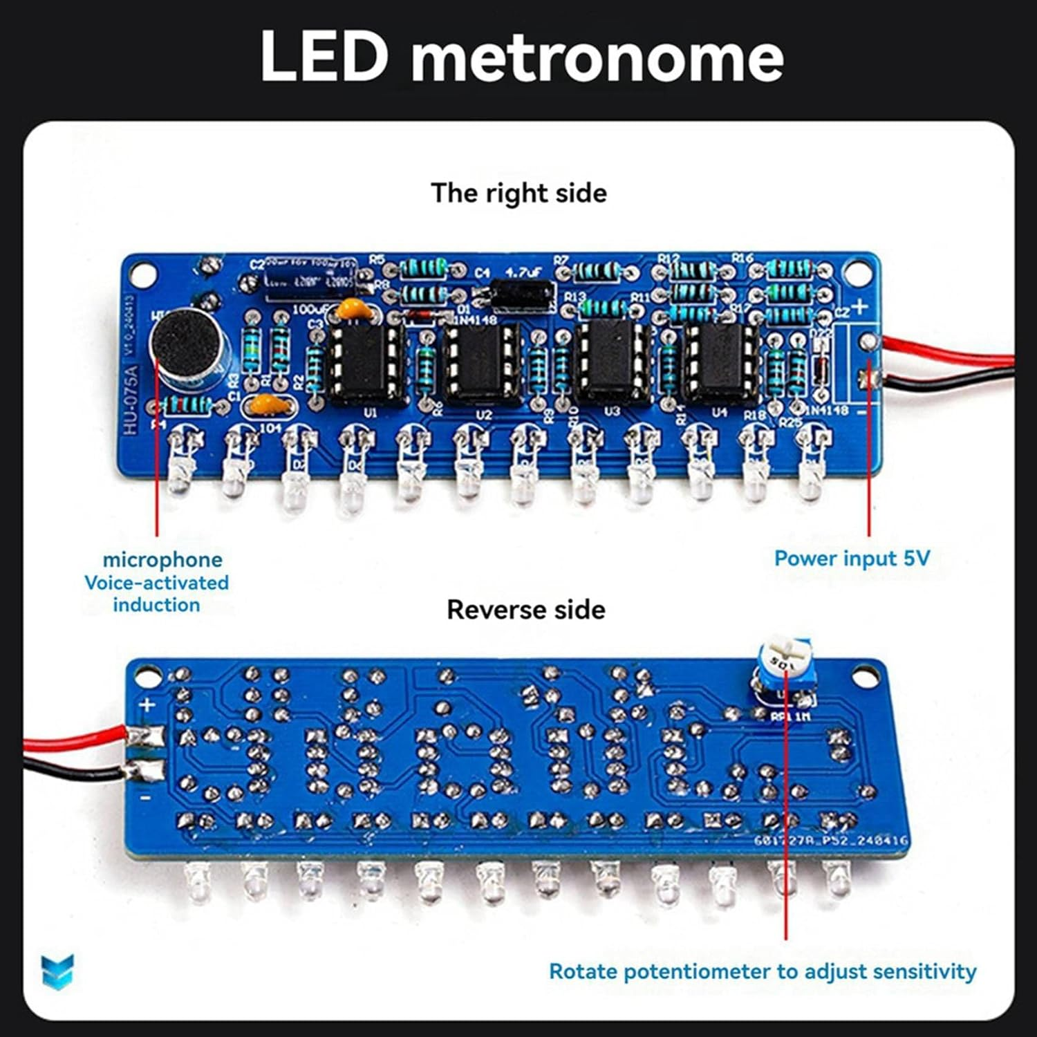 Kaifucy 5X DIY Bluetooth Speaker Kit with FM Radio 87.5-108MHZ DIY Soldering Project Practice Electronic Kit Solder Assembly image number 4