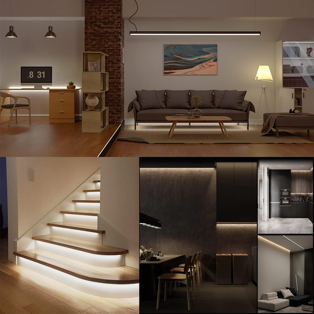 Tyun 24 V LED Strip Light, 1200 Leds, Natural White, 4000 K, 5 Metre Strip, Flexible Strip Light, SMD 2835 IP20 Strip Light for Garden, Bedroom, Kitchen Decoration - 24 V White 6000 K image number 6