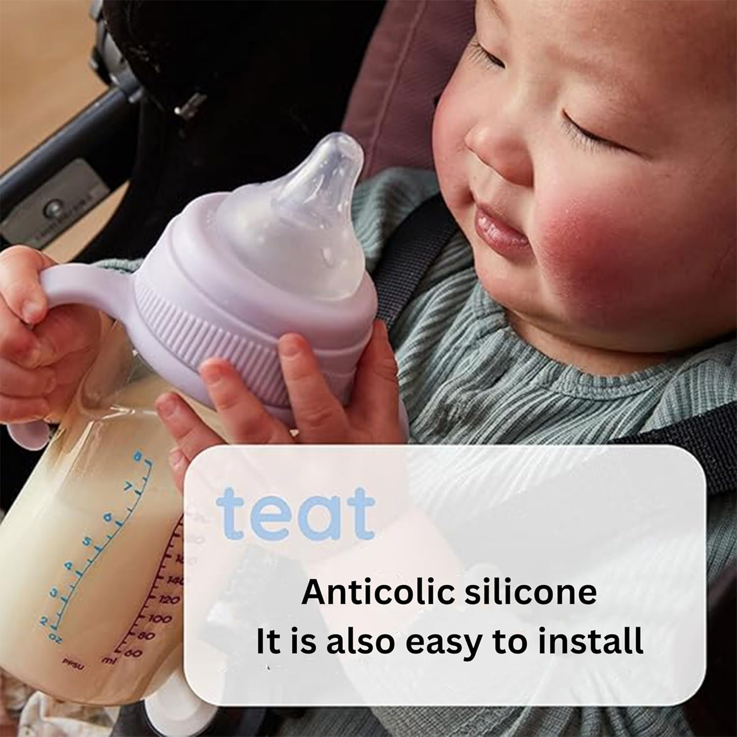 B.Box PPSU Breastfed Baby Bottle, Peony, 240 Ml Capacity image number 6