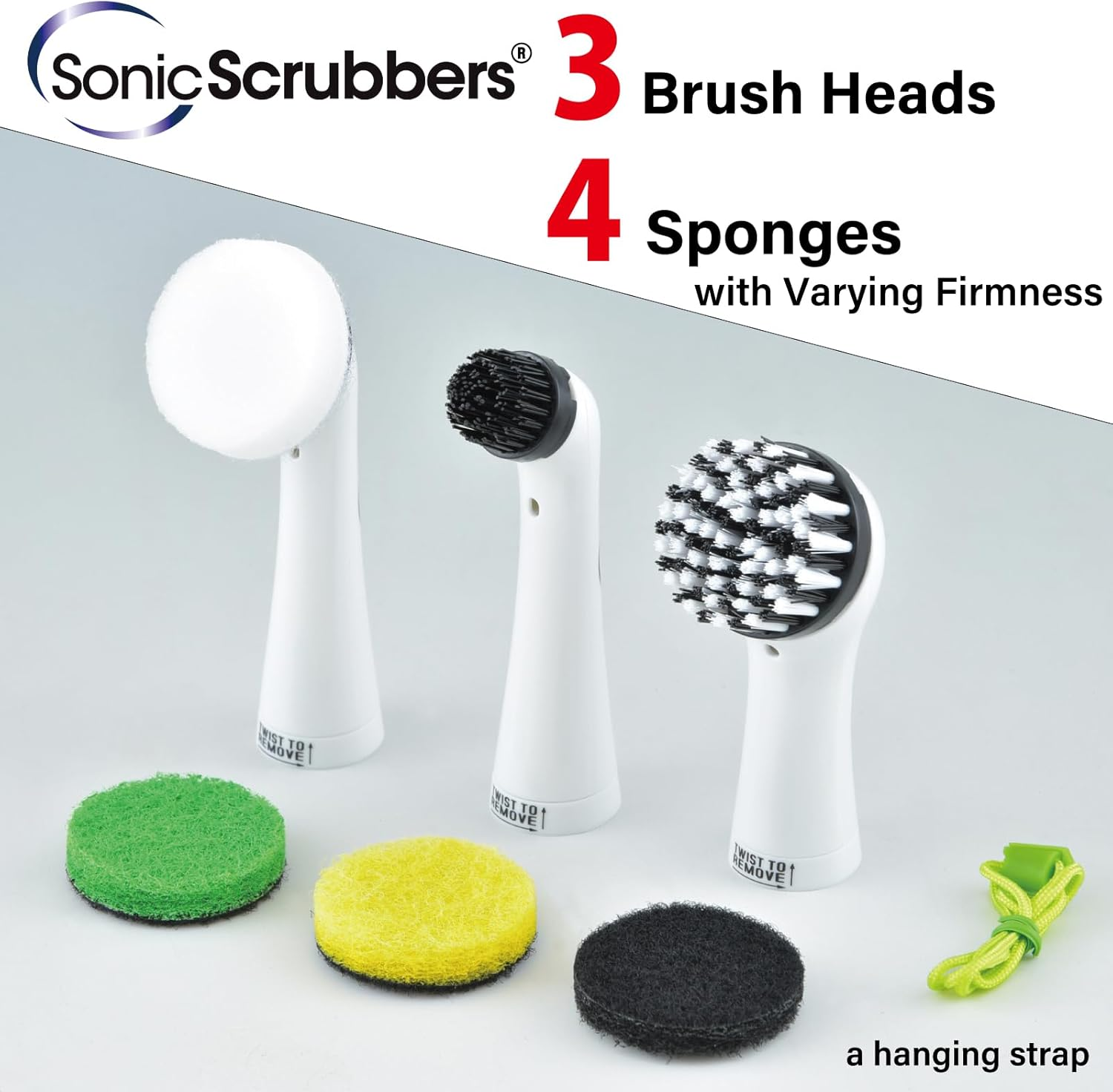 SONICSCRUBBER Electric Cleaning Brush, Super Sonic Scrubber Body Set image number 6