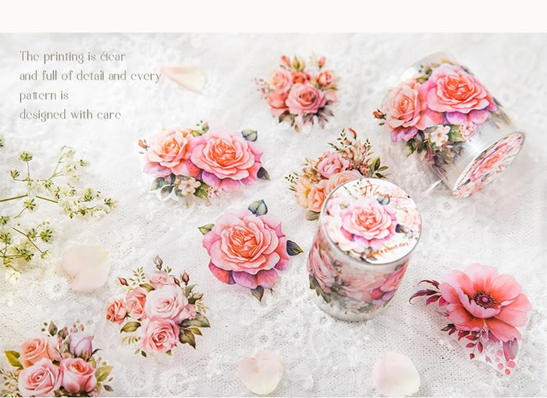 2 Rolls Plant Themed Decoration Stickers Tape Set,5Cm*20Cm Scrapbook Plant Decor for Scrapbooking,Junk Journaling,Crafting,Diy Projects,Diaries, and Art Supplies