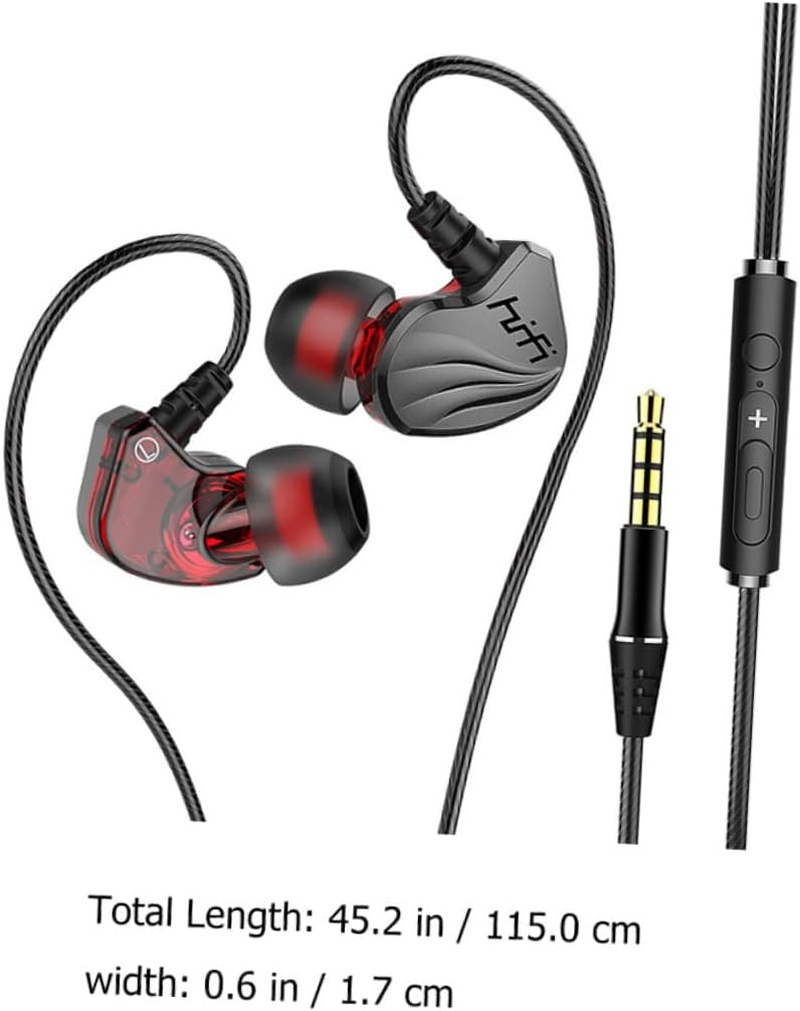 OKUMEYR 3.5Mm Plug In-Ear Headphones Wired Earphones for Phone and Tablet Universal Heavy Bass In-Ear Headset Gunmetal Color Compatible Mobile Devices image number 2