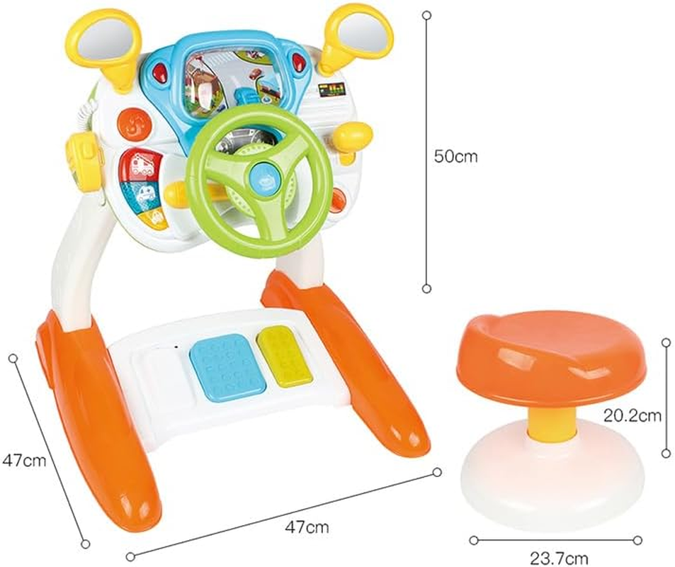 Lenoxx Gem Toys Baby Sensory Play Interactive Driving Toy Simulation - Stimulating Steering Wheel for Cognitive Development and Imaginative Exploration