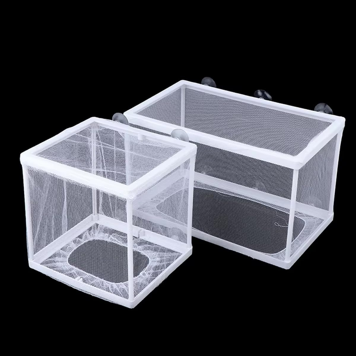 AIMALL 2Pcs Fish Fry Breeding Box Guppy Fish Hatching Box, Juvenile Fish Isolation Net, Small Fish Incubator, Aquarium Isolation Box for Breeding and Protection image number 5