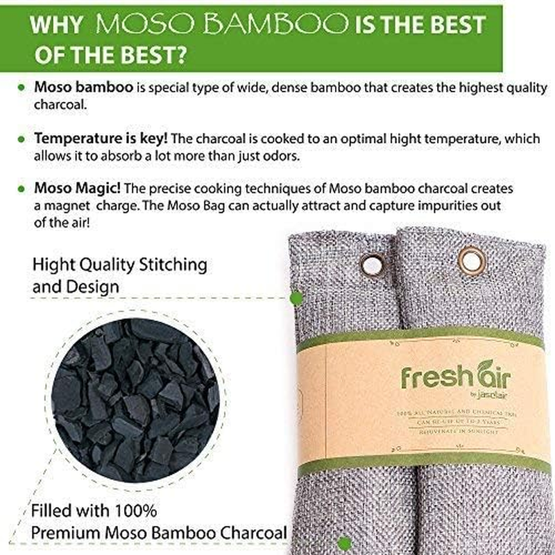 4 Pack Refill - Fits Dekor plus Diaper Pails - Disposable Liners Hold up to 2372 Diapers + Bonus Bamboo Charcoal Odor Smell Eliminator Bags Keeps Nursery Air Fresh for Newborn Babies Infants Toddlers image number 3