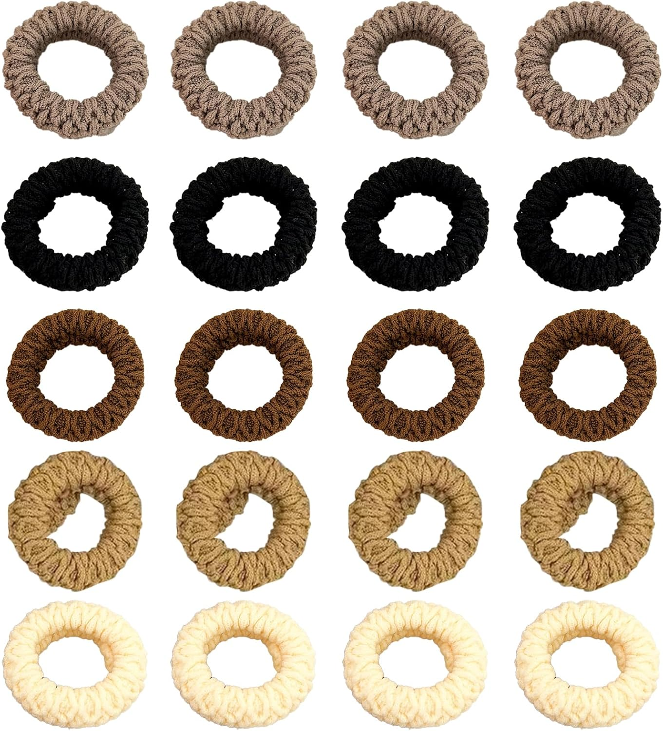 Pack of 20 Hair Bobbles No Scrunchie Black Women image number 4