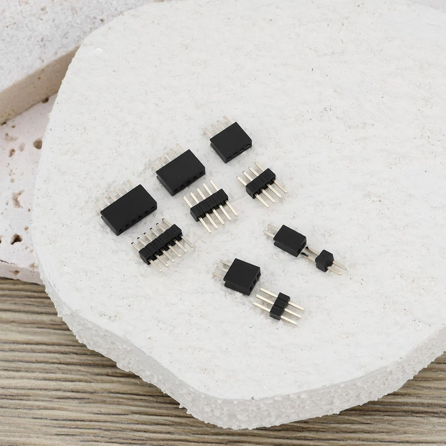 Ecsing 50 Pairs RM 1.27Mm Miniature Connectors Plug and Socket Set Includes 10 Pairs Each of 2 3 4 5 6 Pins Plugs and Sockets for Repairment and DIY image number 5