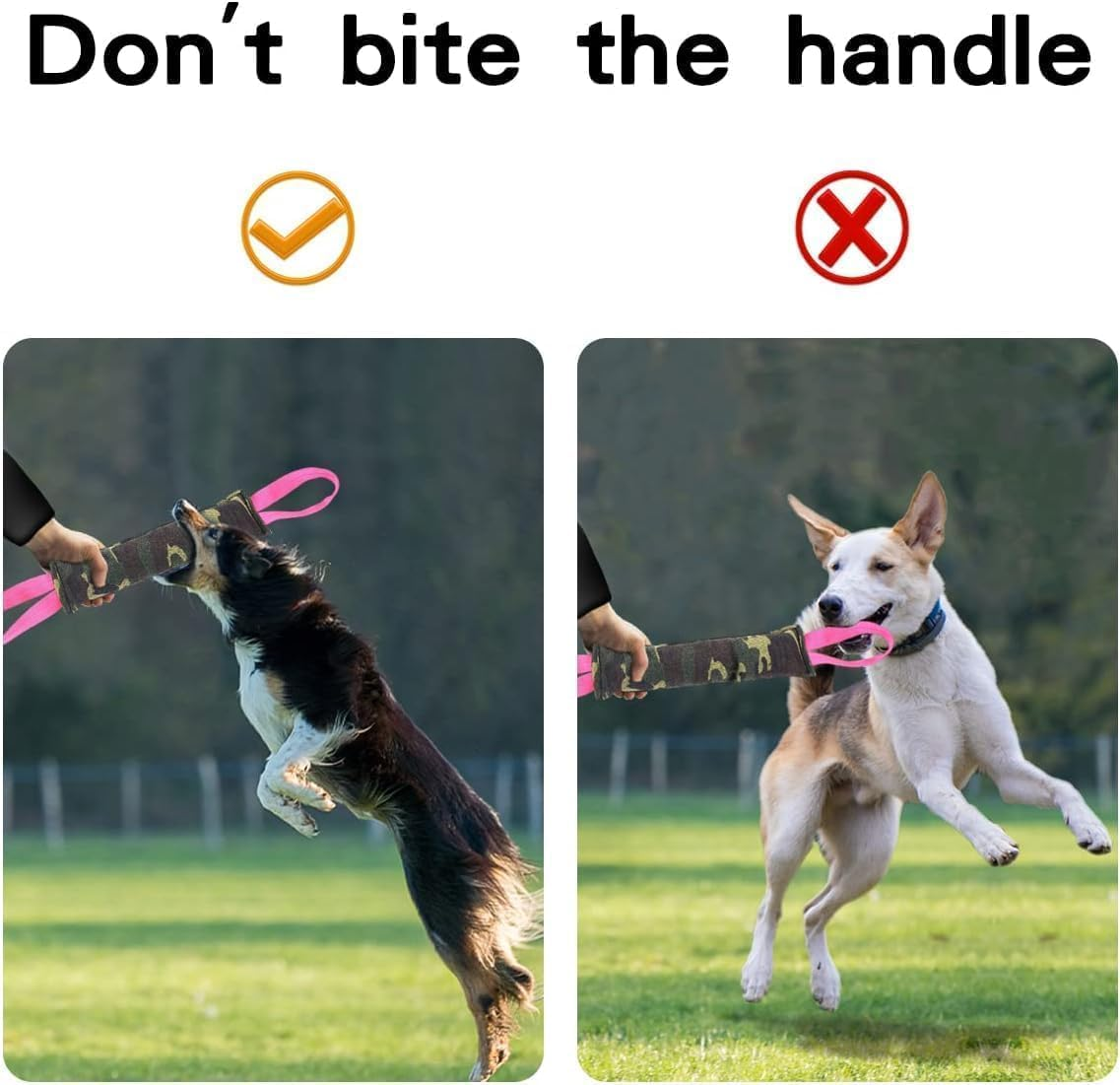 Retractable Interactive Dog Rope Tug of War Toy, Durable Hanging Exercise Tug of War for Medium to Large Dogs Play - Best for Tug of War, Bite Training, Dogs Hanging Outdoors (Camouflage)