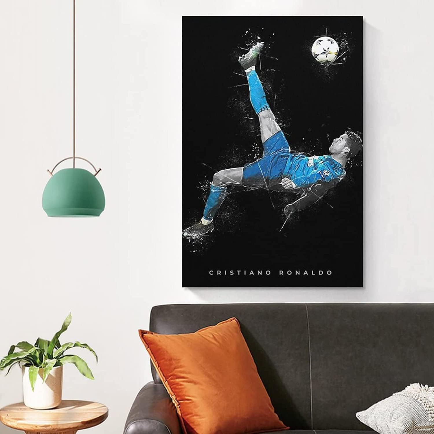 BFXLMKI FANCHUANG Cristiano Ronaldo Poster Wall Art Prints Canvas Painting for Unframe:16X24Inch(40X60Cm)