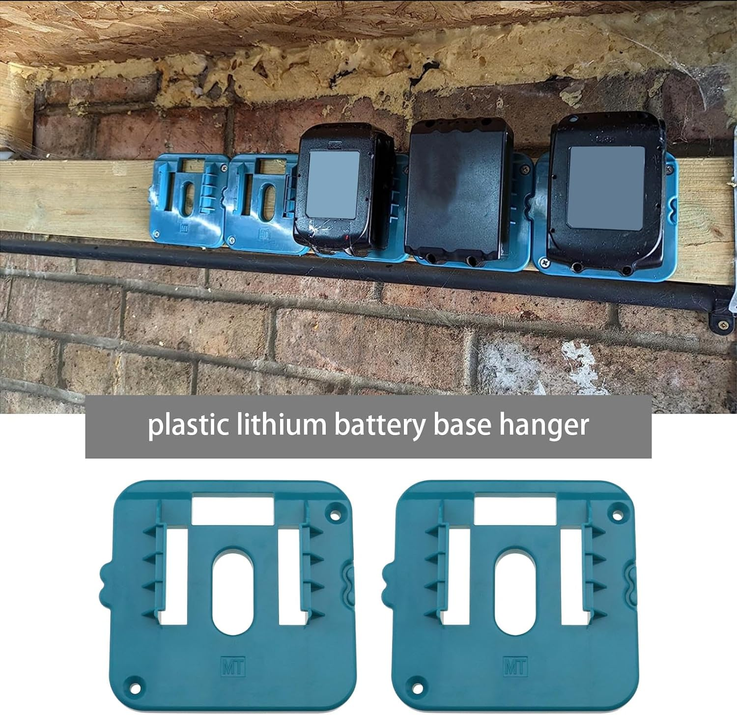 Emagtech 6PCS Battery Holder Compatible with Makita 18V BL1860 BL1850 BL1840 BL1830 Battery Mounts Dock Holder Base with 12PCS Fixing Screws