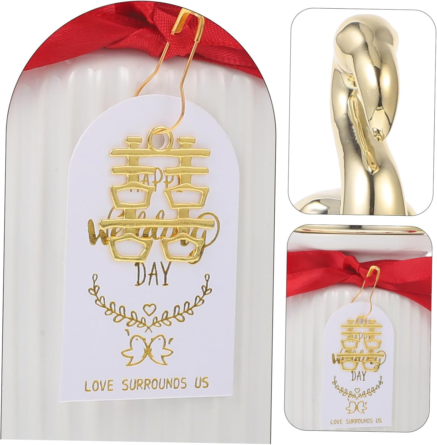 SHOWERORO Ceramic Tea Storage Jar Lid Elegant Canister for Loose Leaf Tea Sugar and Candy Pot Flamingo Design for Home Kitchen Counter image number 5