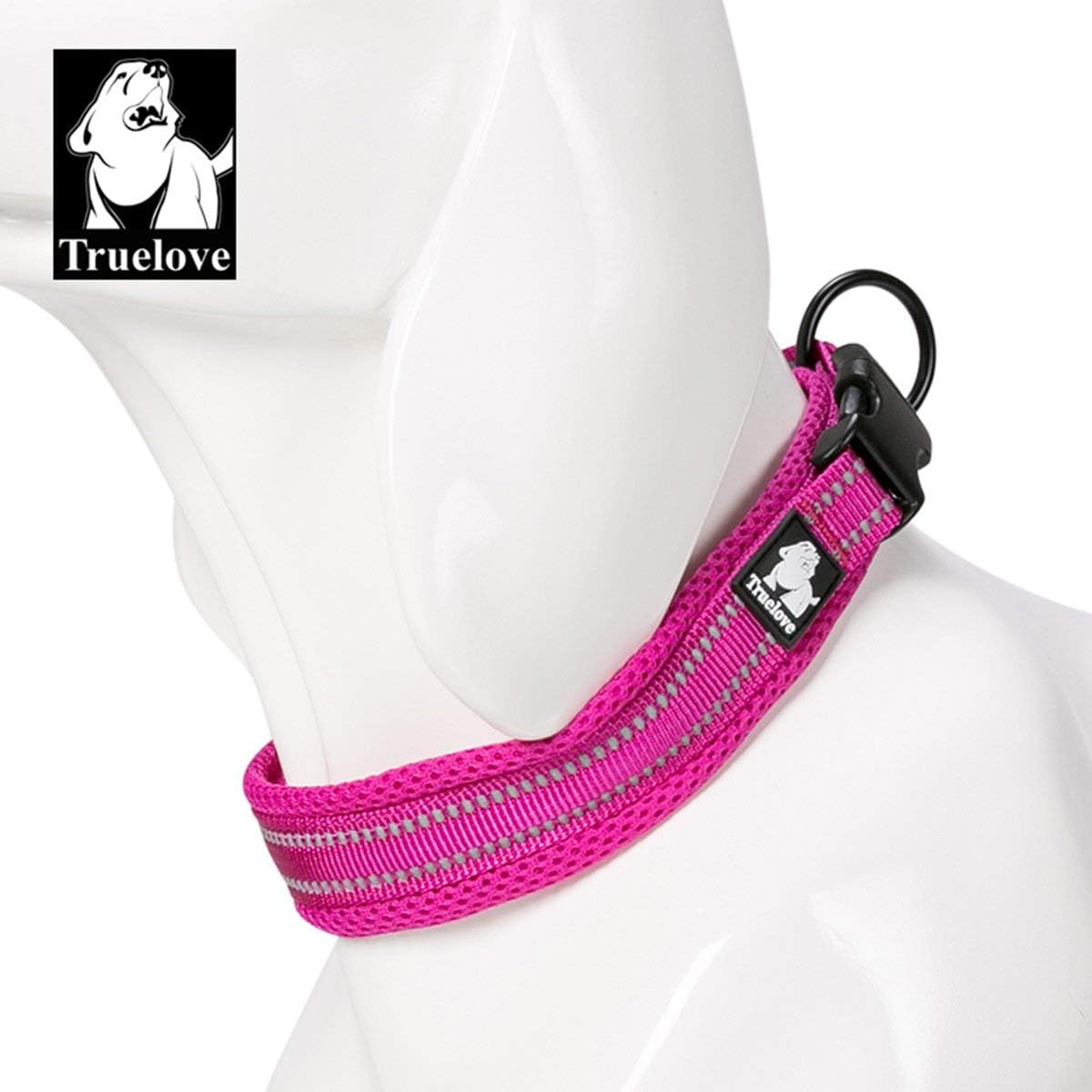True Love Dog Training Collar TLC5011 Reflective Dog Collars (2XL, Fushcia) image number 3