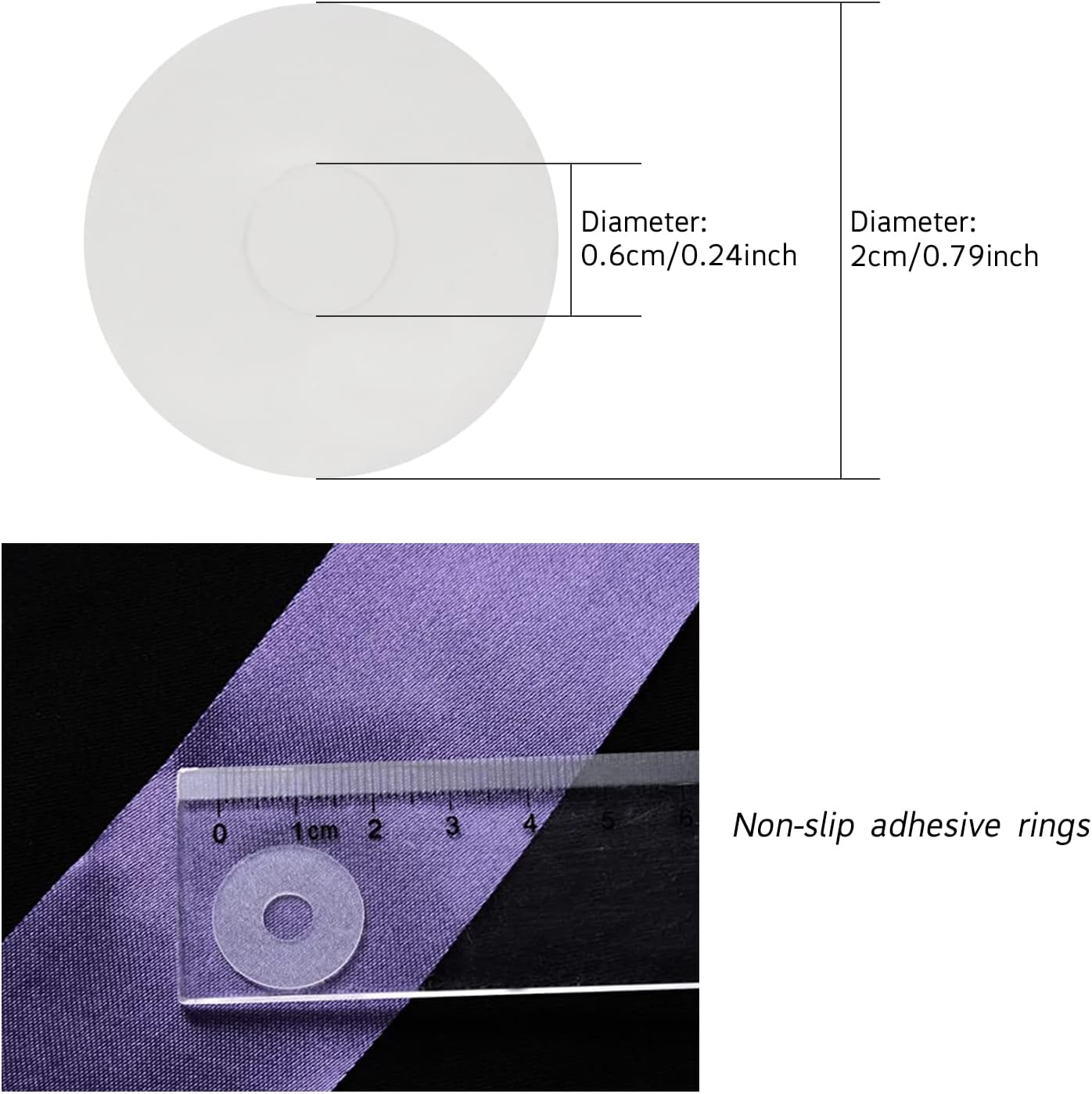 Non-Slip Silicone Grips for Quilt Templates Ruler Grip Stickers True Grips for Quilting Rulers 96 Pieces in Total, 48 Large and 48 Small