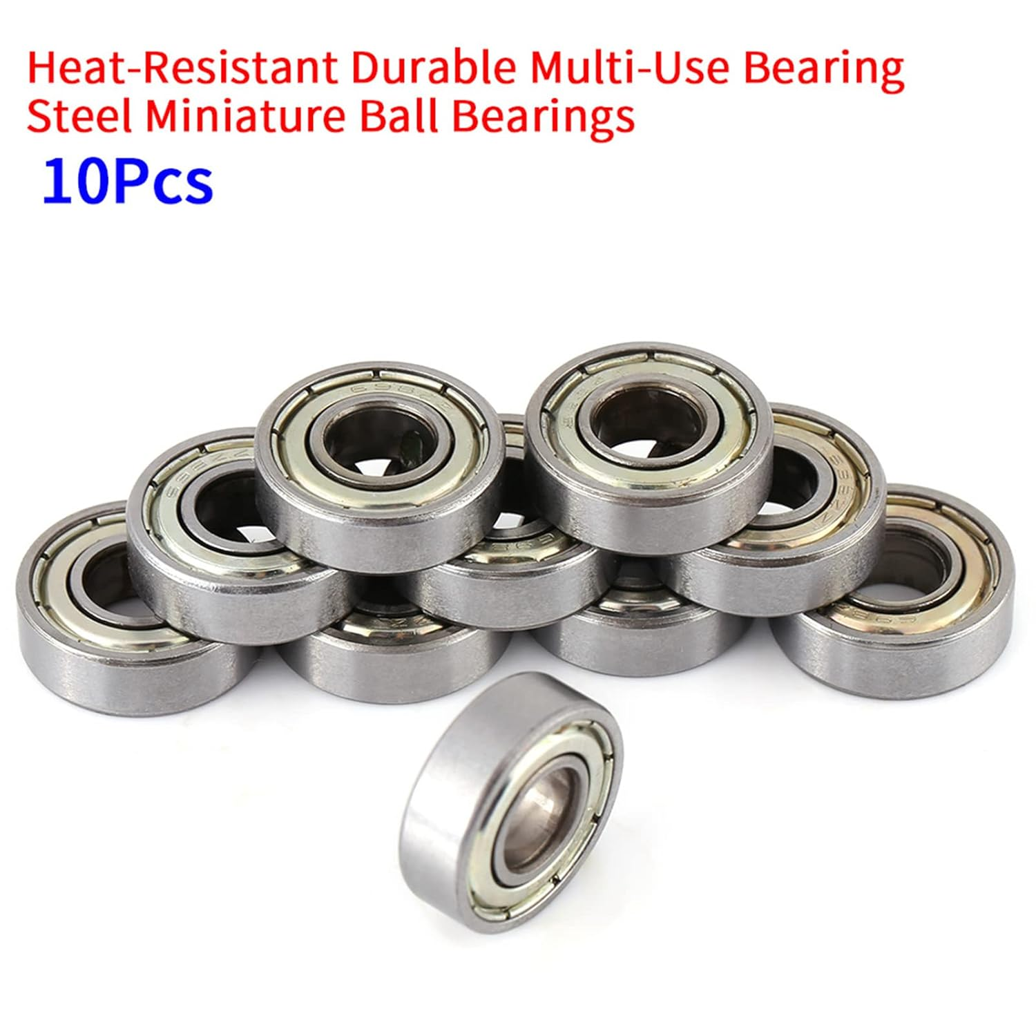 Bearing Steel High Efficiency Low Noise Miniature 698ZZ Ball Bearings for Industrial Machines, Cars [8X19X6Mm] image number 5