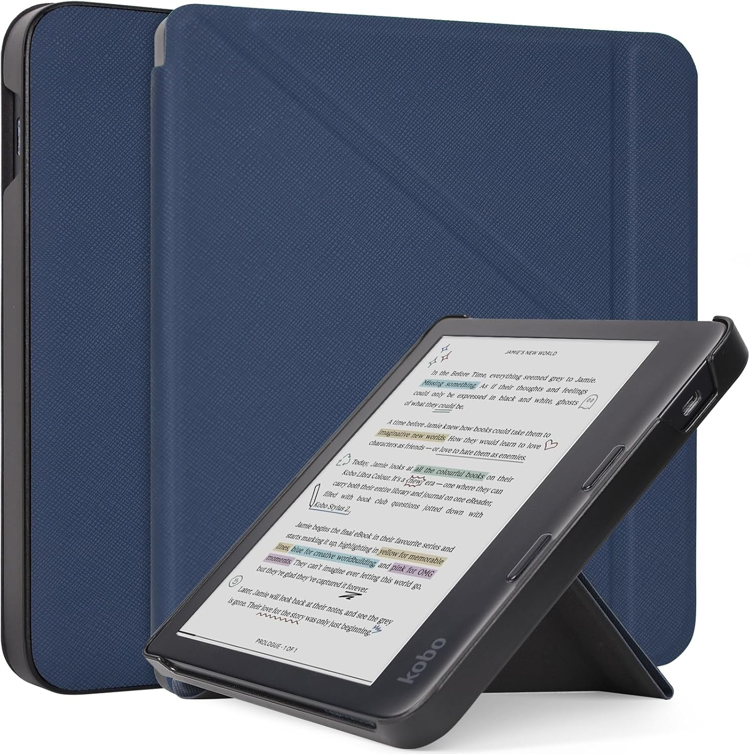 Caweet Clear Case for Kobo Libra Colour 7 Inch 2024 Release, Ultra Soft Flexible Transparent TPU Skin Bumper Back Cover Shell, Clear