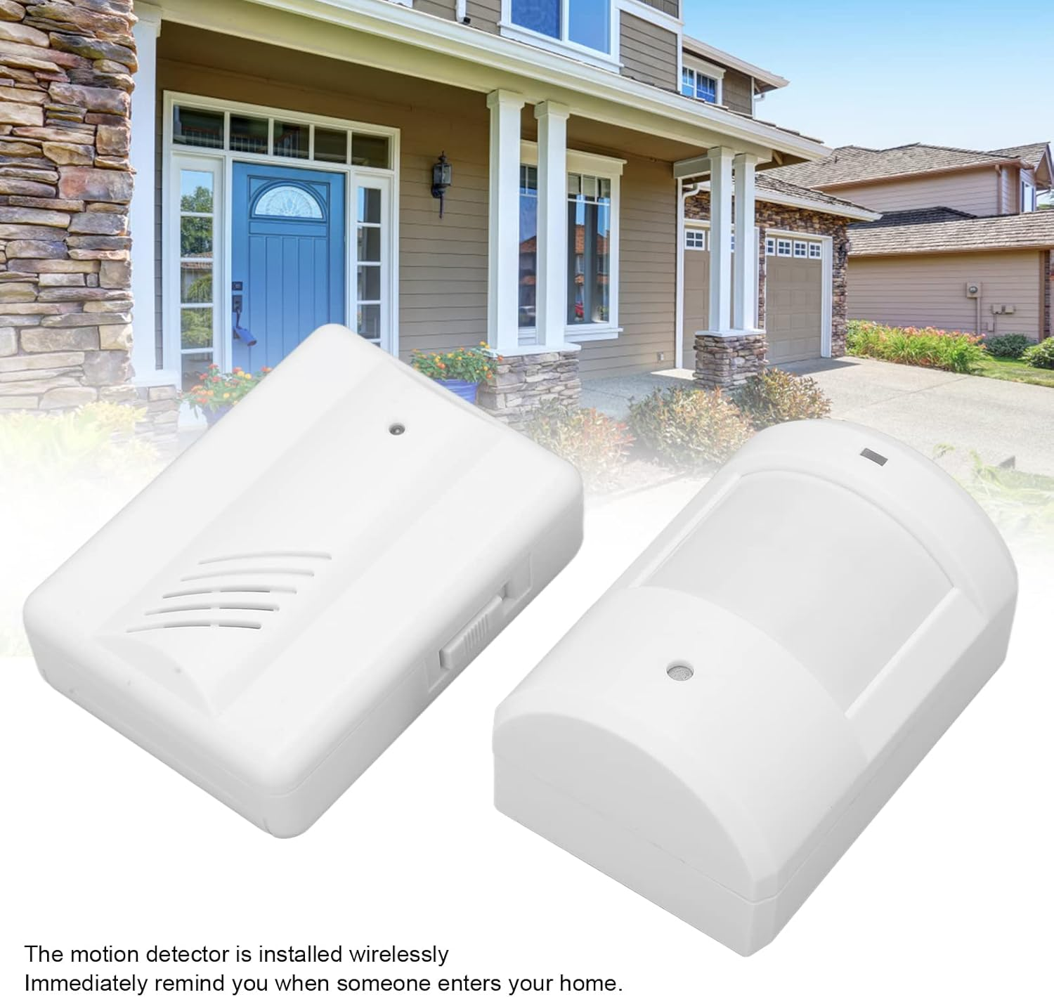 Wireless Motion Sensor Door Chime, Infrared Induction Weatherproof Shop Store Office Home Front Door Entry Welcome Reminding Doorbell, Security Alarm Chime Driveway Alert image number 1