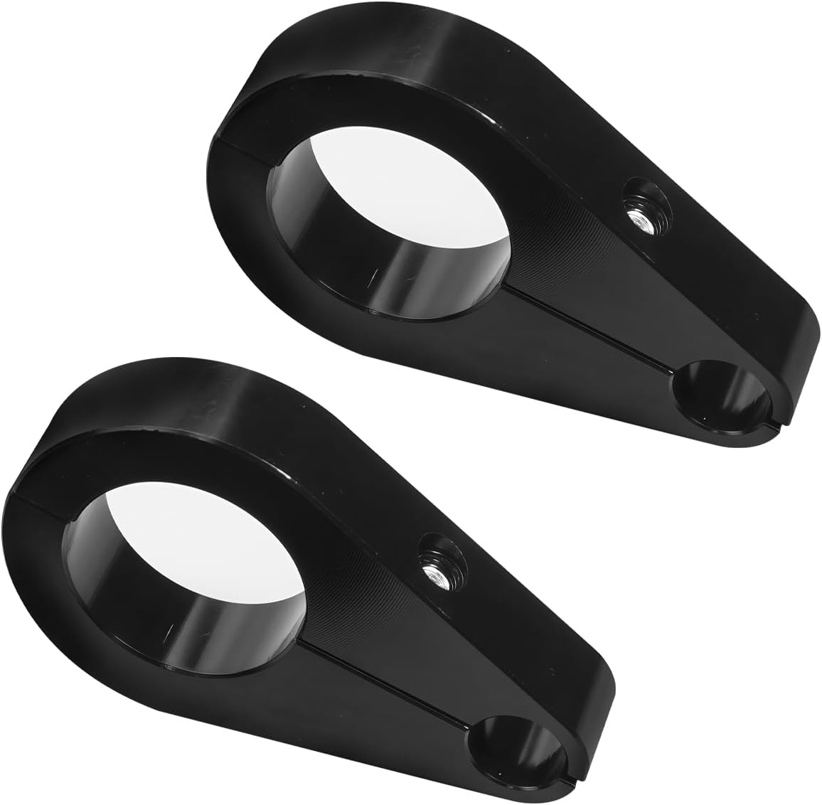 1.5" Clutch Throttle Cable Clamp Brake Line Clips Fit for Harley Can-Am Honda Kawasaki Suzuki Yamaha Polaris, 2 Pack, Silver