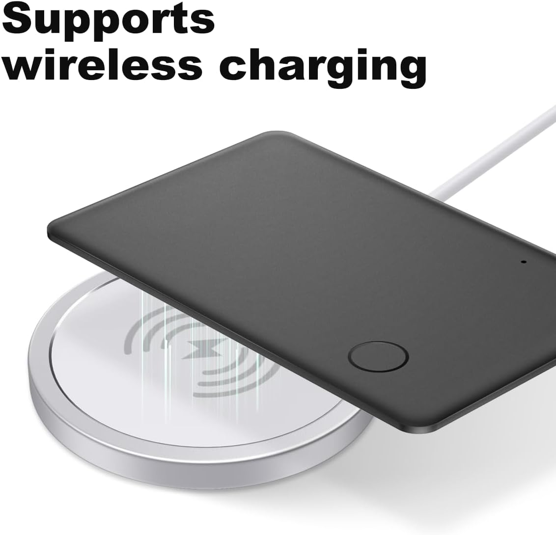 Wallet Tracker Card, Thin Bluetooth Tracker, Works with Apple Find My (Ios Only), Rechargeable, Wallet Finder and Item Locator for Wallet, Luggage Tags and More（One Pcs） image number 1