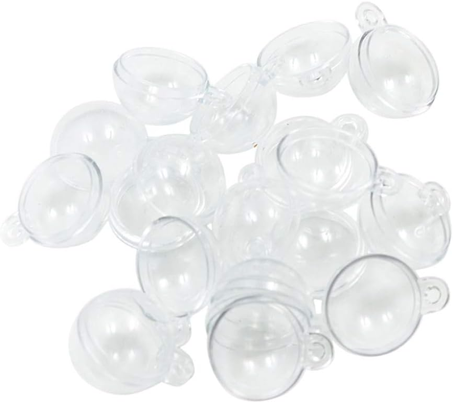 Clear Ball Ornaments Plastic Fillable Key Chain Decor DIY Bath Bomb Mold