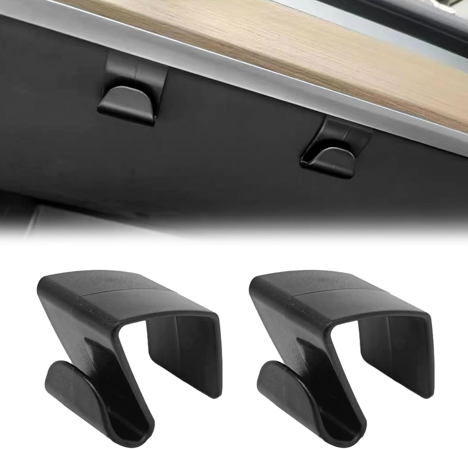 RBOKO 2PCS Glove Box Hooks, Compatible with 2020-2023 Tesla Model Y and 2017-2023 Model 3 Accessories, Glove Box Organizer Bag Holder, Storage Hanger Clip